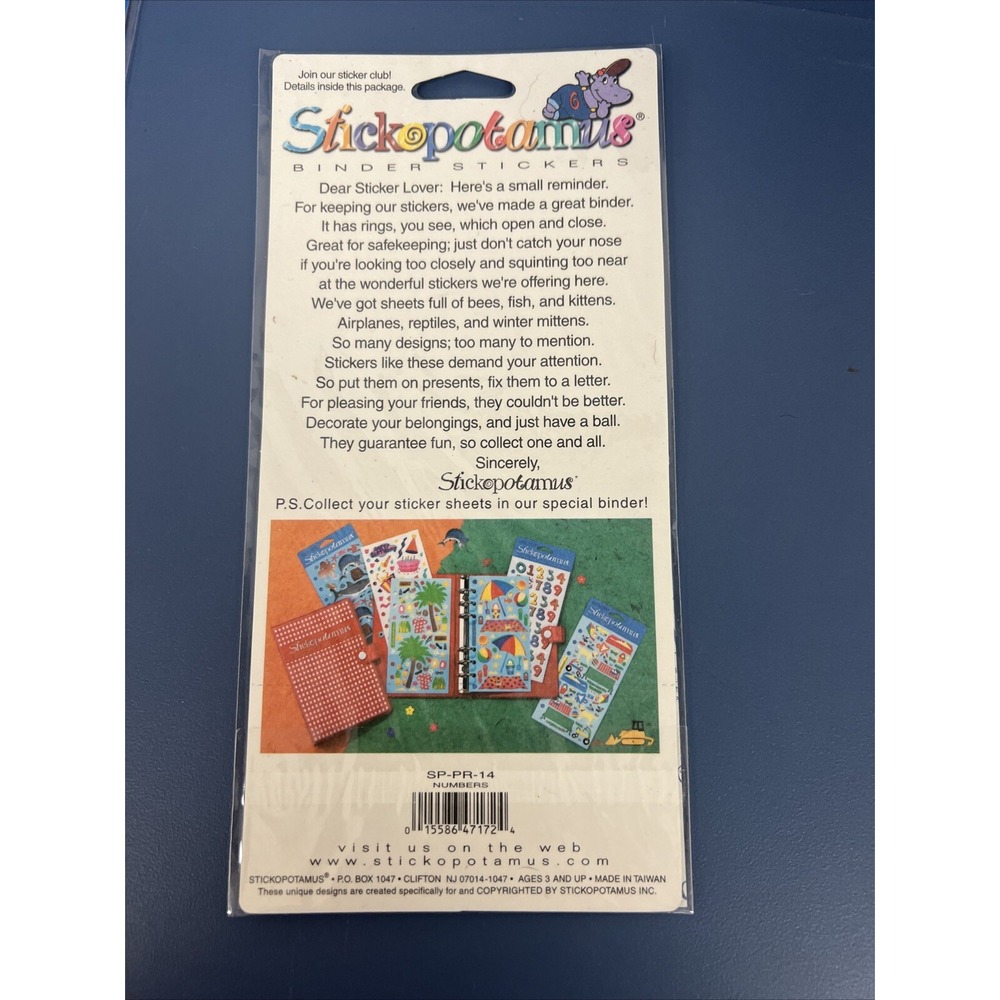 Lot Of 7 Stickopotamus Binder Stickers Numbers Africa Animals Transportation New - Picture 4 of 9